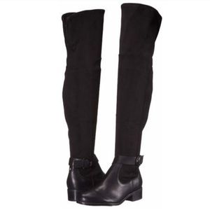 Brand New Nine West Black suede riding boots over knee